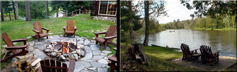 Firepit and View of Riverboat